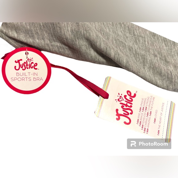 NWT! JUSTICE GIRLS “Dance” TANK WITH BUILT IN BRA🩷 Size:XL 16/18 - Picture 10 of 12